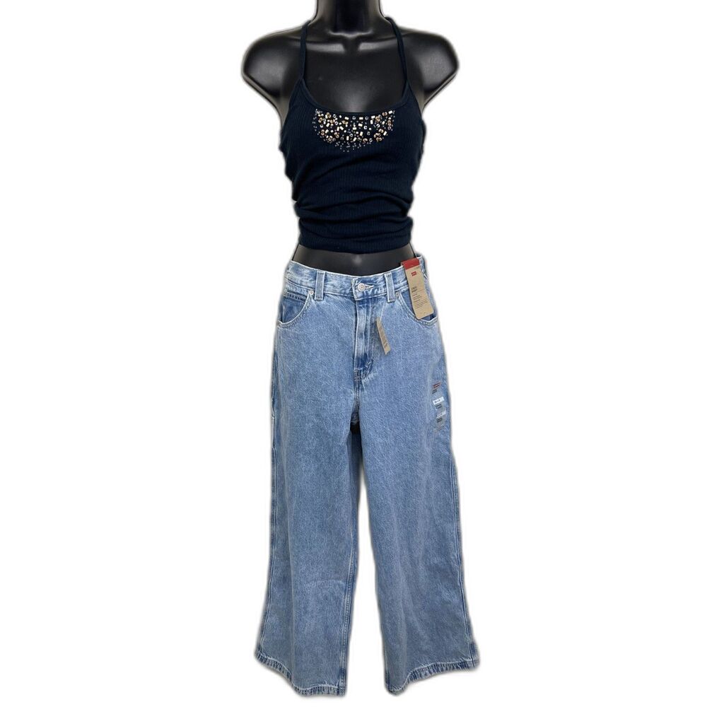 Levi's Women's High-Rise Cinch Baggy Denim Jeans Invested Indigo 28x31 NWT Y2K